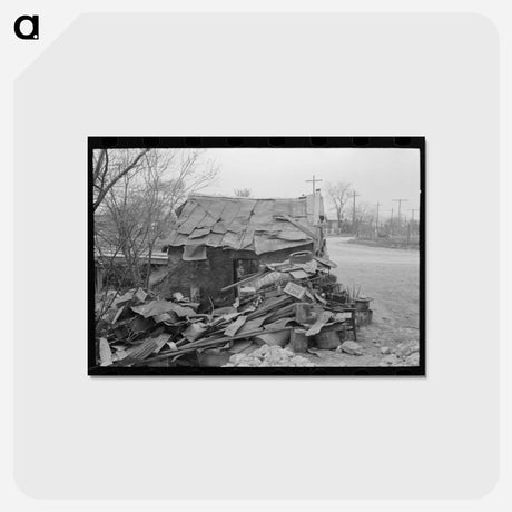 アートポストカード-Old Mexican Living Alone
 - ラッセル リー Postcard.