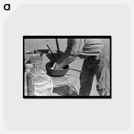 アートポストカード-Baking Bread Near Marfa
 - ラッセル リー Postcard.