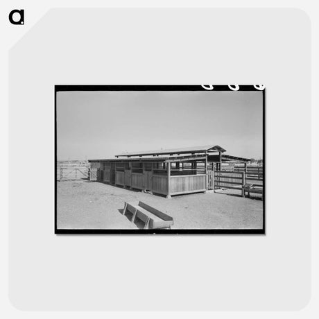 アートポストカード-Dairy Barn, Casa Grande Valley Farms
 - ラッセル リー Postcard.