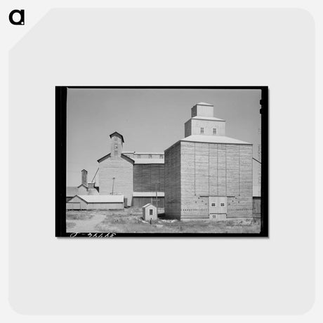 アートポストカード-Craigmont Wheat Elevators
 - ラッセル リー Postcard.