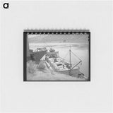 アートメモ帳-Loading Wheat on the Columbia River
 - ラッセル リー Memo.