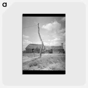アートポストカード-Rio Grande Valley Dwelling
 - ラッセル リー Postcard.
