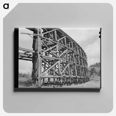 アートパネル-Wooden Trestle, Cowlitz County
 - ラッセル リー Canvas.