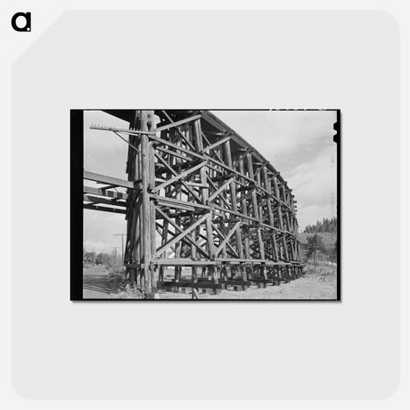 アートポストカード-Wooden Trestle, Cowlitz County
 - ラッセル リー Postcard.
