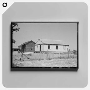 アートパネル-Front Porch of Sharecropper Cabin
 - ラッセル リー Canvas.