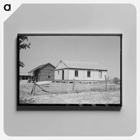 アートパネル-Front Porch of Sharecropper Cabin
 - ラッセル リー Canvas.