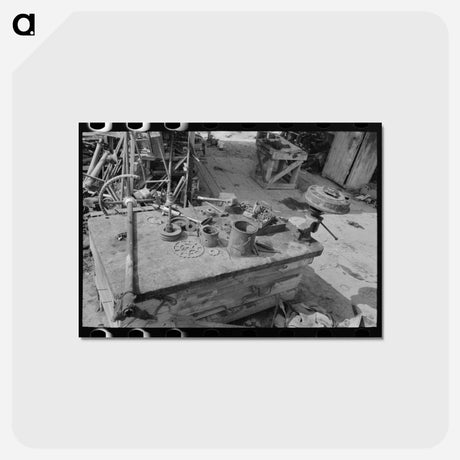 アートポストカード-Workbench of Junkyard Owner
 - ラッセル リー Postcard.