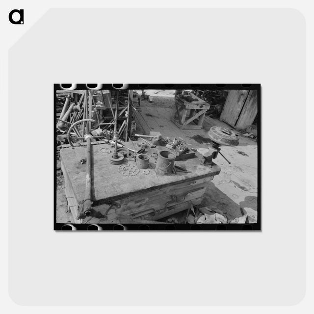 アートポストカード-Workbench of Junkyard Owner
 - ラッセル リー Postcard.