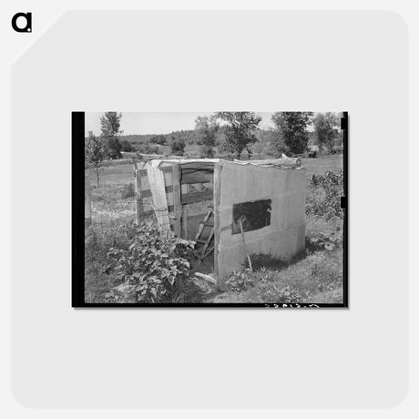 アートポストカード-Burlap Chicken House
 - ラッセル リー Postcard.