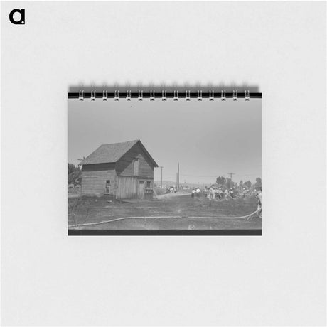 アートメモ帳-Fighting a Grass Fire, Vale, Oregon
 - ラッセル リー Memo.