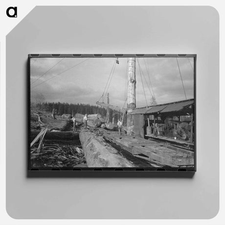 アートパネル-Loading Logs on Flatcars
 - ラッセル リー Canvas.