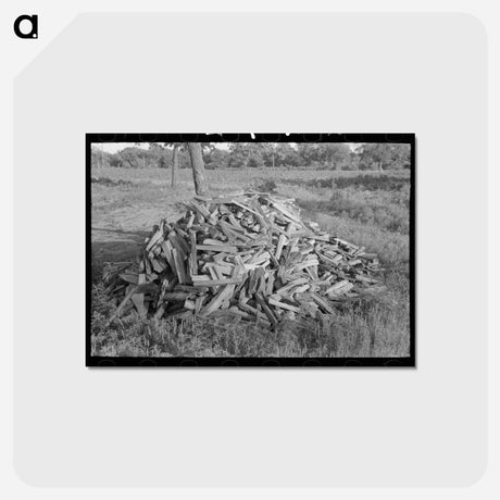 アートポストカード-Stove Wood, McIntosh County
 - ラッセル リー Postcard.