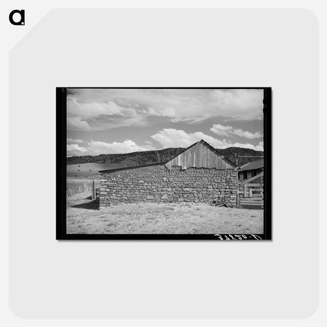 アートポストカード-Side of Stone Barn
 - ラッセル リー Postcard.