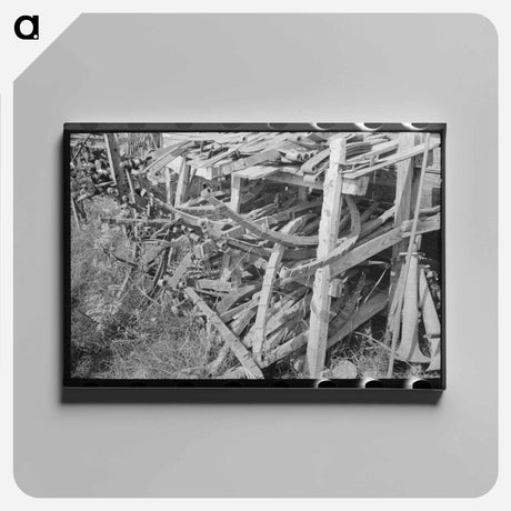 アートパネル-Automobile Springs, Junkyard, Abbeville
 - ラッセル リー Canvas.
