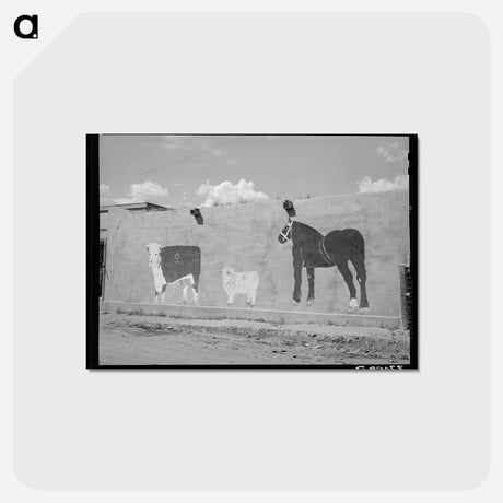 アートポストカード-Native Art on Adobe Wall, Amalia
 - ラッセル リー Postcard.