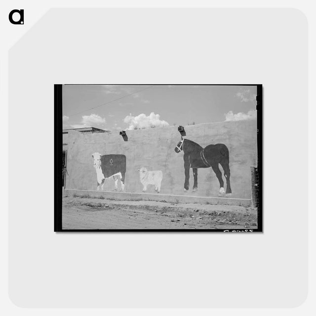 アートポストカード-Native Art on Adobe Wall, Amalia
 - ラッセル リー Postcard.