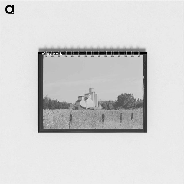 アートメモ帳-Wheat Elevator, Latah County
 - ラッセル リー Memo.
