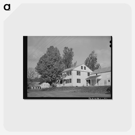 アートポストカード-New England Home, Bridgewater, Vermont
 - ラッセル リー Postcard.