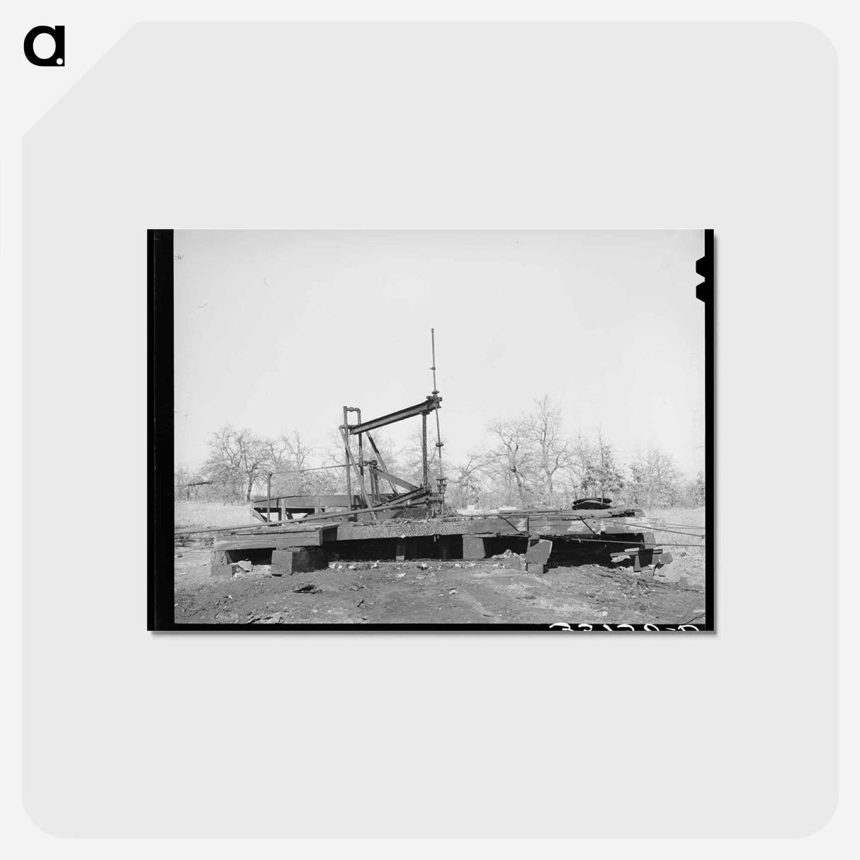 アートポストカード-Oil Well on the Pump, Slick, Oklahoma
 - ラッセル リー Postcard.