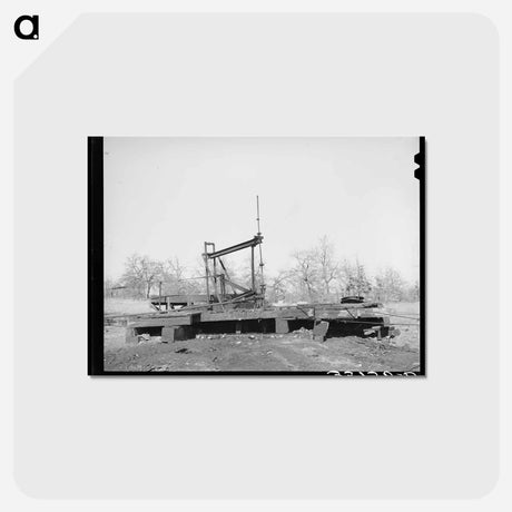 アートポストカード-Oil Well on the Pump, Slick, Oklahoma
 - ラッセル リー Postcard.
