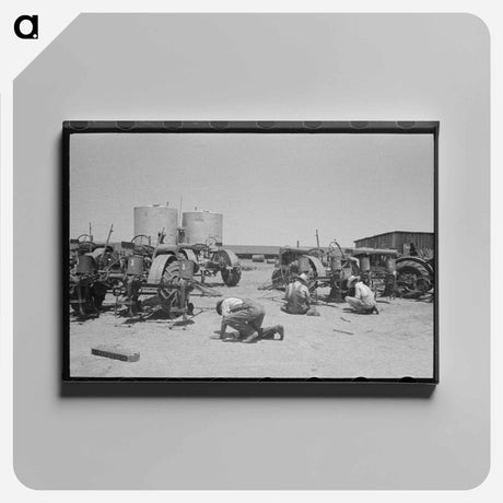 アートパネル-Texas Tractors
 - ラッセル リー Canvas.