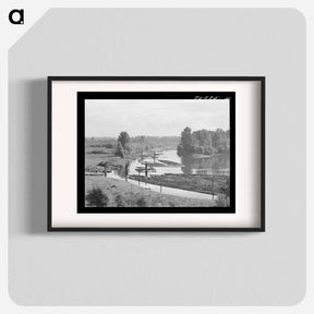 アートポスター-Log Rafts in Columbia River
 - ラッセル リー Poster.