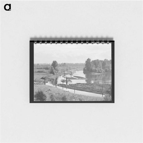 アートメモ帳-Log Rafts in Columbia River
 - ラッセル リー Memo.