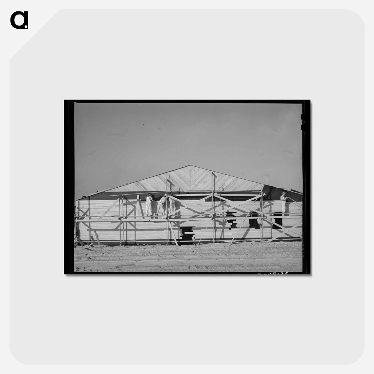 アートポストカード-Barracks Under Construction
 - ラッセル リー Postcard.