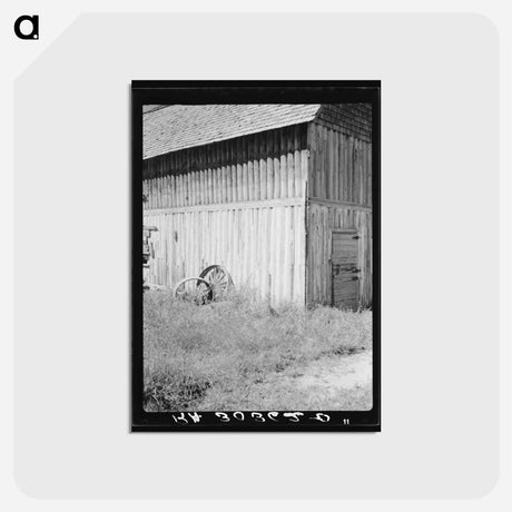 アートポストカード-Log Barn Detail
 - ラッセル リー Postcard.