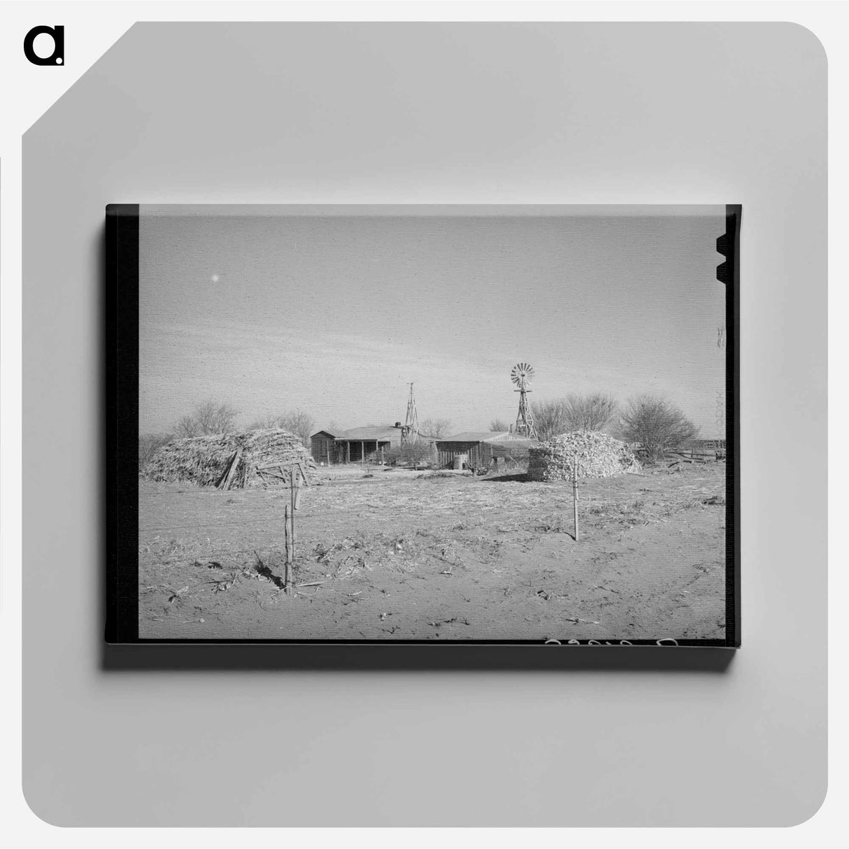 アートパネル-Farmstead in the High Plains
 - ラッセル リー Canvas.