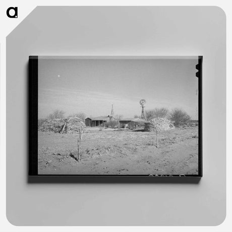 アートパネル-Farmstead in the High Plains
 - ラッセル リー Canvas.