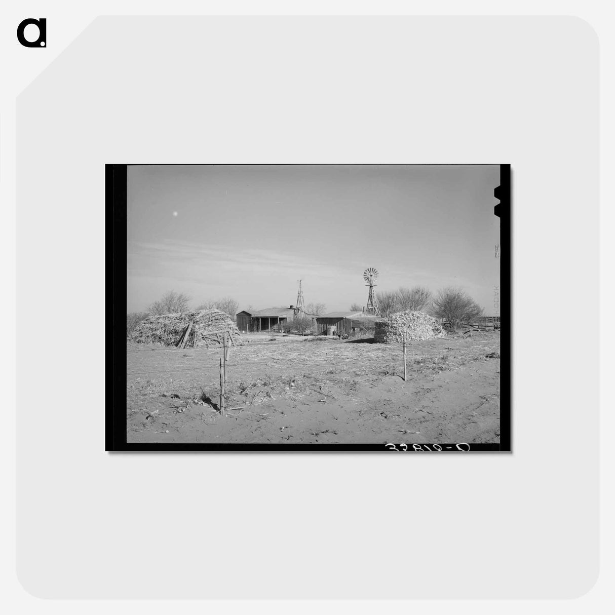 アートポストカード-Farmstead in the High Plains
 - ラッセル リー Postcard.