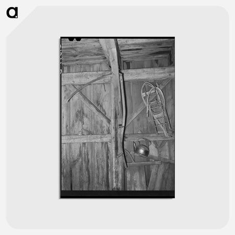 アートポストカード-Snowshoes and Scythe in Barn
 - ラッセル リー Postcard.