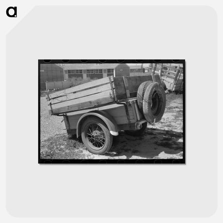 アートポストカード-Farm Worker's Trailer
 - ラッセル リー Postcard.
