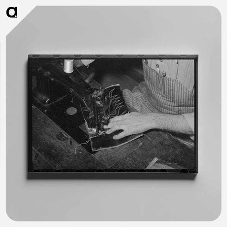 アートパネル-Cowboy Bootmaking
 - ラッセル リー Canvas.