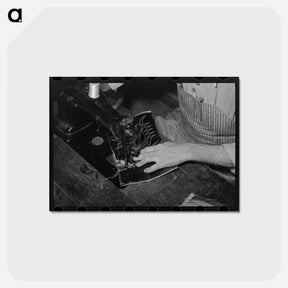 アートポストカード-Cowboy Bootmaking
 - ラッセル リー Postcard.