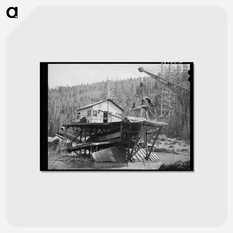 アートポストカード-Dredging for Gold and Silver
 - ラッセル リー Postcard.