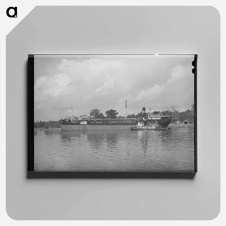 アートパネル-Freighter Leaving Houston
 - ラッセル リー Canvas.