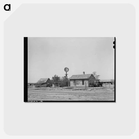 アートポストカード-Farmstead, Gray County, Kansas
 - ラッセル リー Postcard.