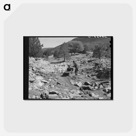 アートポストカード-Gold Placer Mining
 - ラッセル リー Postcard.