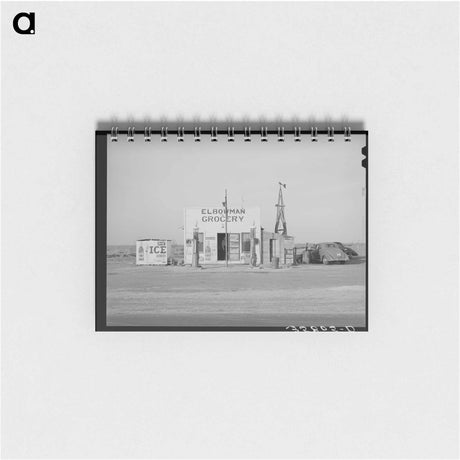 アートメモ帳-Grocery Store and Filling Station in the High Plains
 - ラッセル リー Memo.