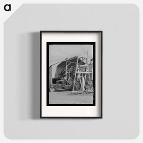 アートポスター-Hop Vines and Mechanical Picker
 - ラッセル リー Poster.