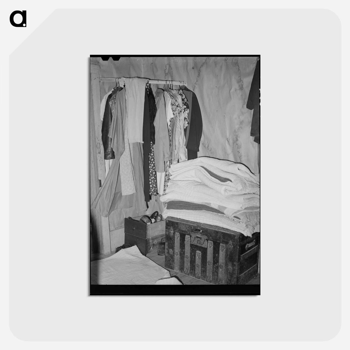アートポストカード-Farm Family Bedroom
 - ラッセル リー Postcard.