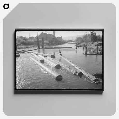アートパネル-Lumberjack's Log Raft
 - ラッセル リー Canvas.
