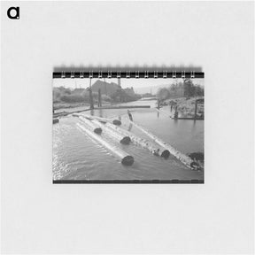 アートメモ帳-Lumberjack's Log Raft
 - ラッセル リー Memo.