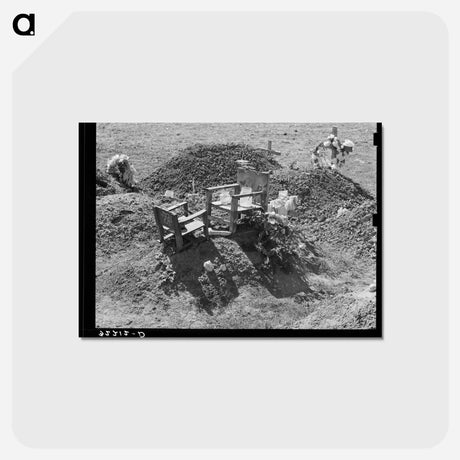 アートポストカード-Mexican Grave, Raymondville
 - ラッセル リー Postcard.