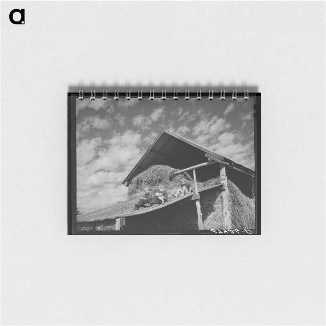 アートメモ帳-Mormon Children on a Barn Roof
 - ラッセル リー Memo.