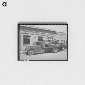 アートメモ帳-Tractor in Town
 - ラッセル リー Memo.