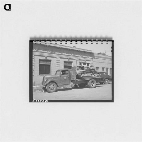 アートメモ帳-Tractor in Town
 - ラッセル リー Memo.
