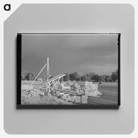 アートパネル-FSA Trailer Camp Construction
 - ラッセル リー Canvas.